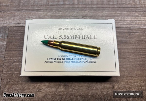 ARMSCOR Global Defense 5.56MM NATO 62gr (green tip)