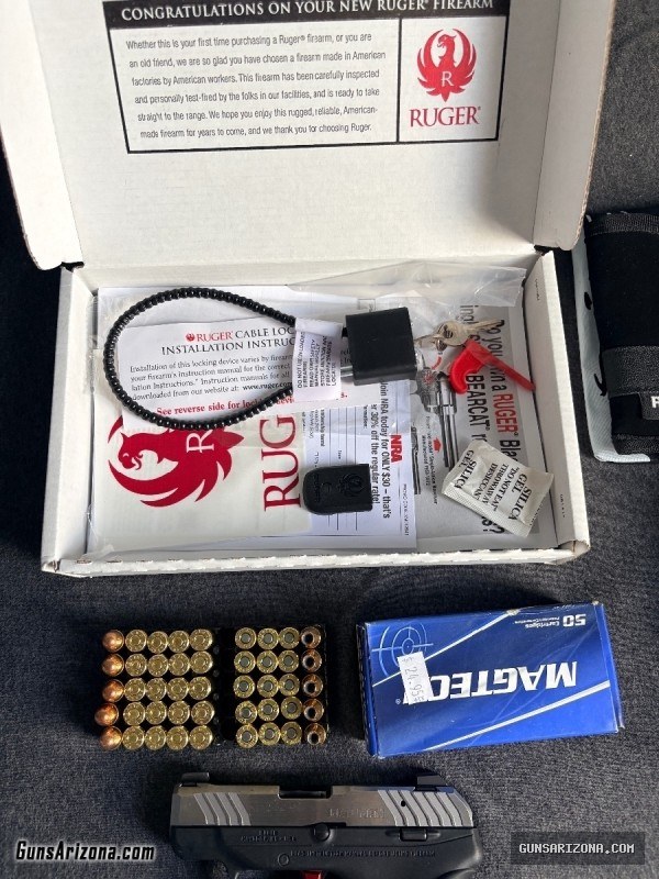 Ruger LCP MAX, New Trigger, 3 holsters, Ammo