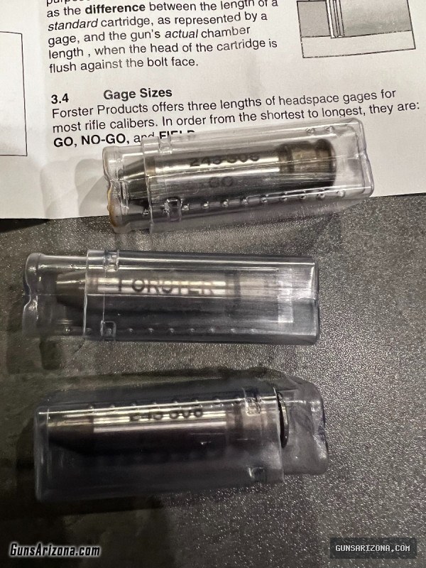 308 Winchester Headspace Gauge Set Go-No Go-Field