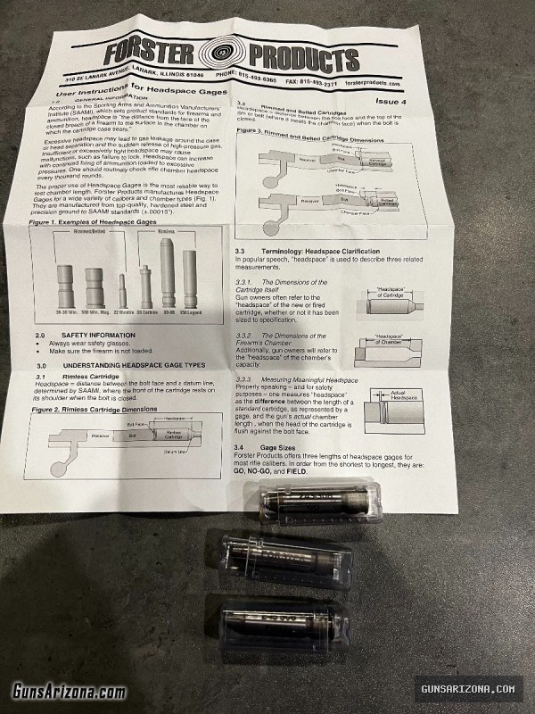 308 Winchester Headspace Gauge Set Go-No Go-Field