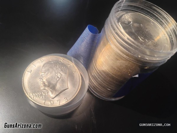 Silver Eisenhower Dollars 40% RARE 1973 issues SILVER BULLION 22 COINS TOTAL