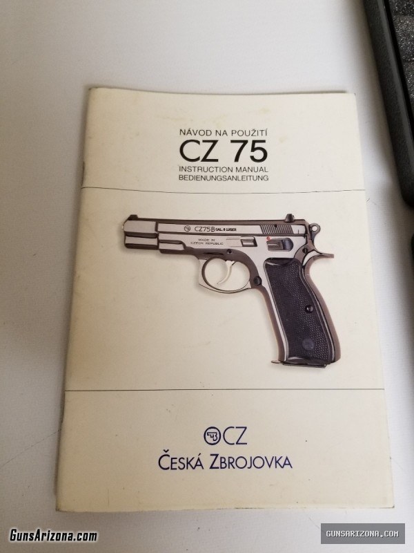 CZ 75 9mm case , cleaning  kit & owners manual