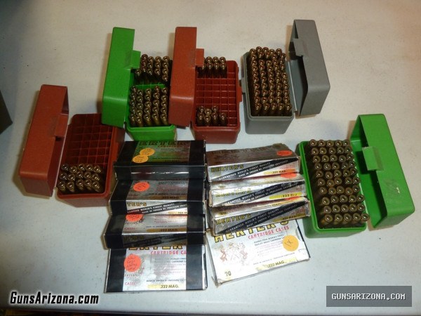 222 REMINGTON MAGNUM AMMO + BRASS