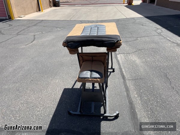Used Cabela sit down, shooting bench collapsible like now