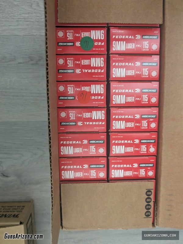 1000 rd federal American eagle 9mm