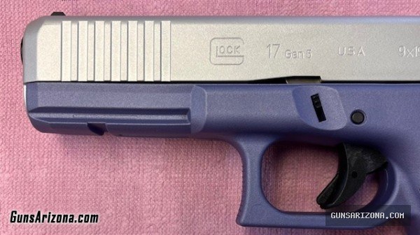 Glock 17 Gen5 Two-Tone Purple/"Satin Aluminum" 9x19 Semi-Auto Pistol