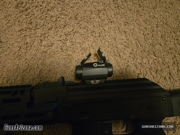 PSA AK-V 13.7” 9mm pcc w/jl billet rail, m4 stock, and ALG trigger w/ lightning bow