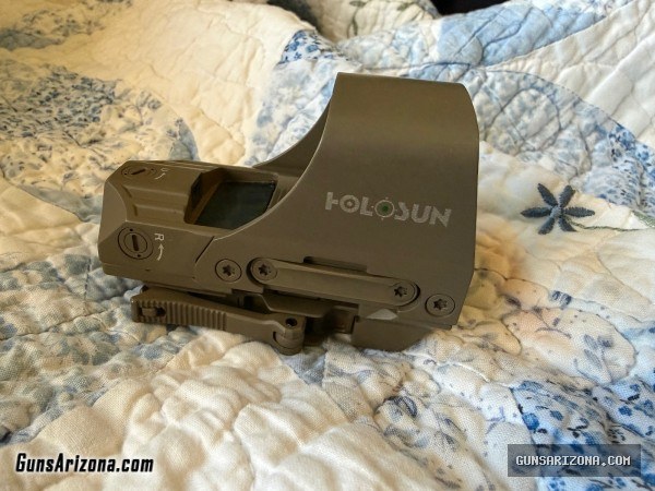 Holosun HS510C green dot TAN solar and battery powered reflex sight
