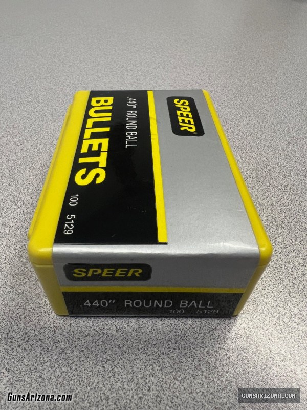 Speer Bullets - .440" Lead Round Balls - #5129 - New Box of 100