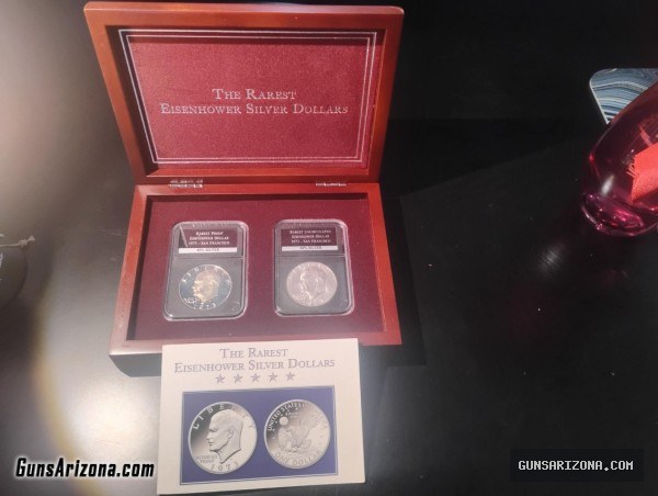 Silver Eisenhower Dollars 40% RARE 1973 issues SILVER BULLION 22 COINS TOTAL