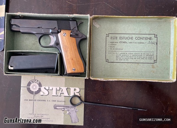 STAR BM 9MM MADE IN SPAIN, IN BOX WITH EXTRAS