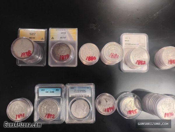 Morgan Silver Dollar Collection (SILVER) 133 COINS! 3 KILOS  7 POUNDS
