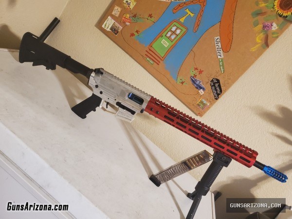 AR15 AR9 16" barrel 9mm Pistol Glock mag lower ready for FRT
