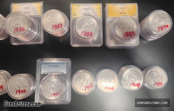 Morgan Silver Dollar Collection (SILVER) 133 COINS! 3 KILOS  7 POUNDS