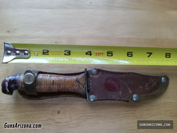 Vintage puukko finish fixed blade knife