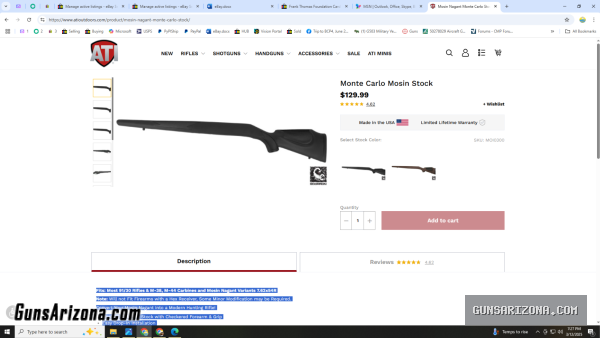 ATI Mosin Nagant Monte Carlo Rifle Stock