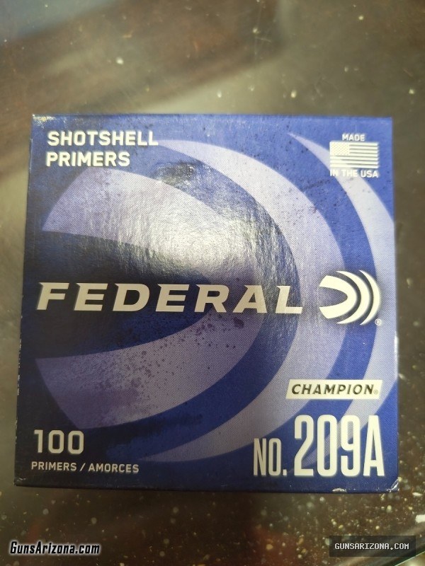 100 FEDERAL CHAMPION SHOTSHELL PRIMERS #209A