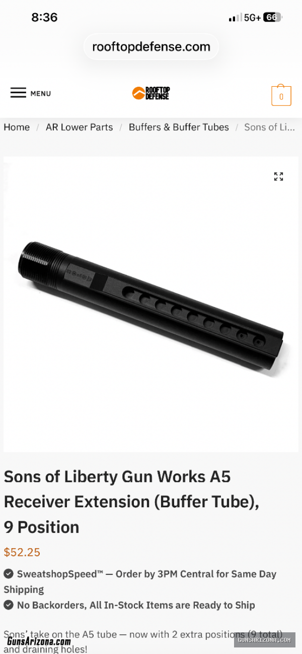 ar buffer tube  rifle