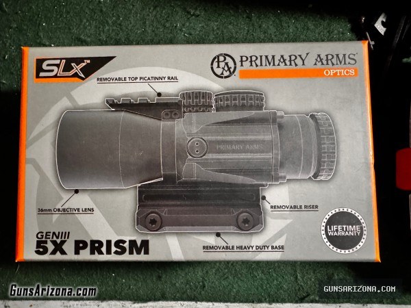Primary arms 5x prism scope