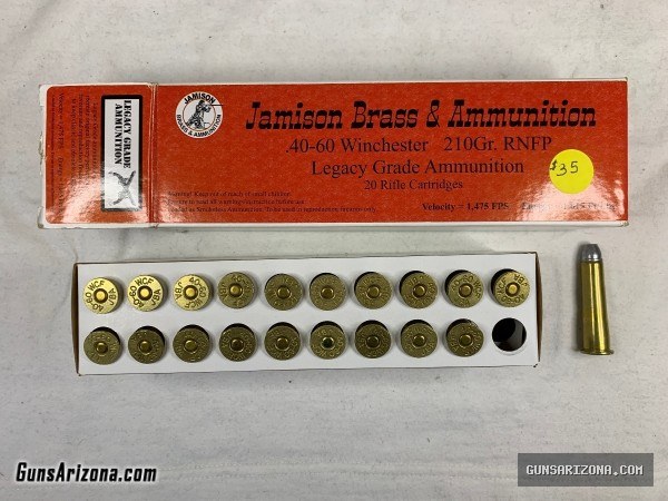 Jamison Brass and Ammunition, .40-60 Winchester