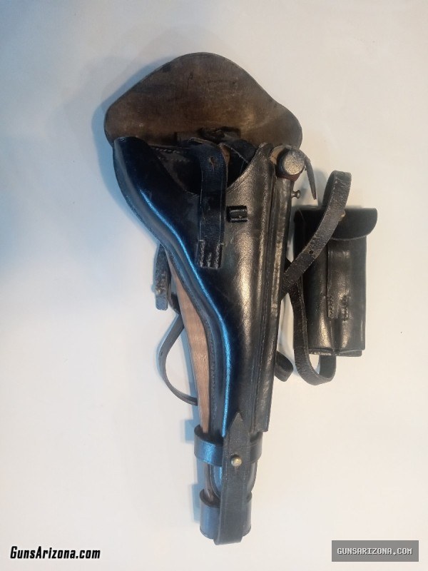 Reproduction Artillery Luger holster with wood stock