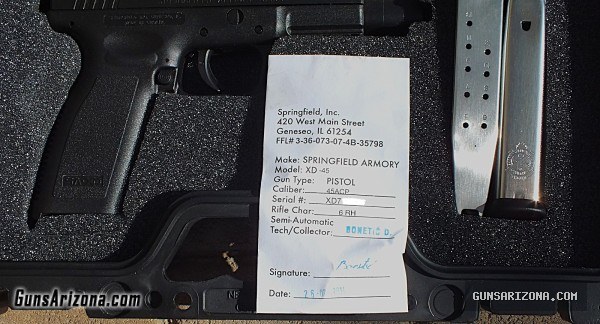 Springfield Armory XD 5" .45acp