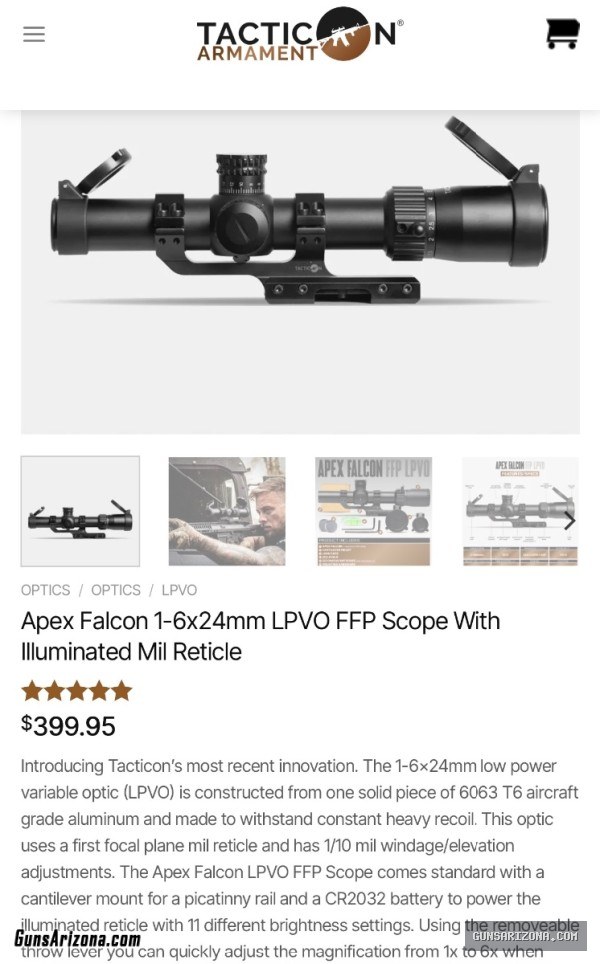 Tacticon Armament LPVO Scopes