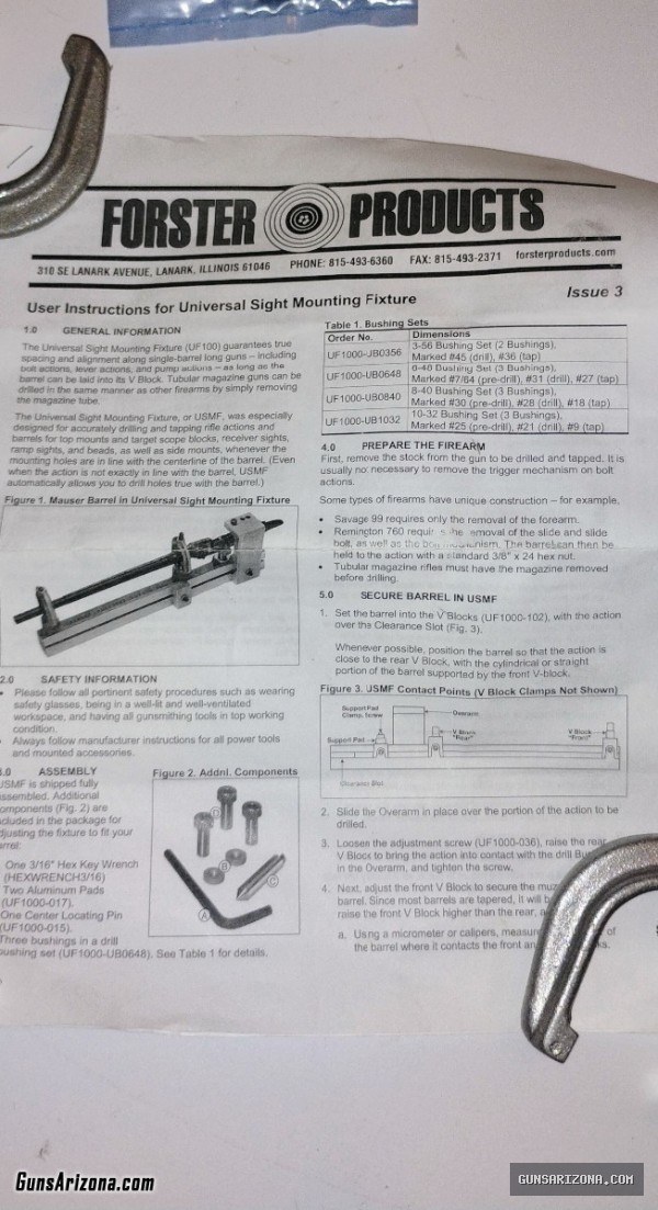 Forster Universal Sight Mounting Fixture