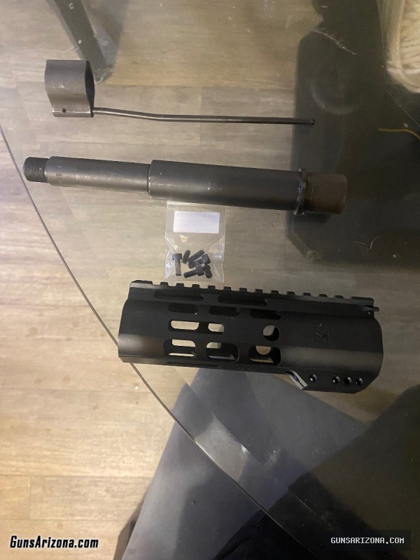 7” 300 blackout barrel w gas block and hand guard