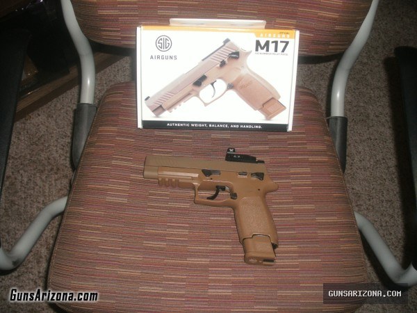 SIG SAUER P320 /M17 .177 CO2 BLOWBACK PELLET PISTOL, 20 ROUNDS, OPTIC READY. Can include some CO2 and pellets. near Gilbert