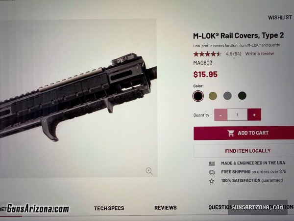 Magpul M-LOK Rail Covers (18), Type 2