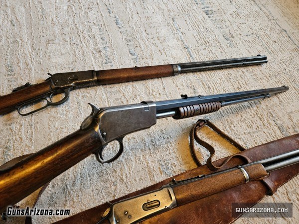~PRICE DROP~ LOT OF 3 WINCHESTERS, 1890 .22, 1892 .25-20, 1894 .32 Win Sp. W/ SCABBARD
