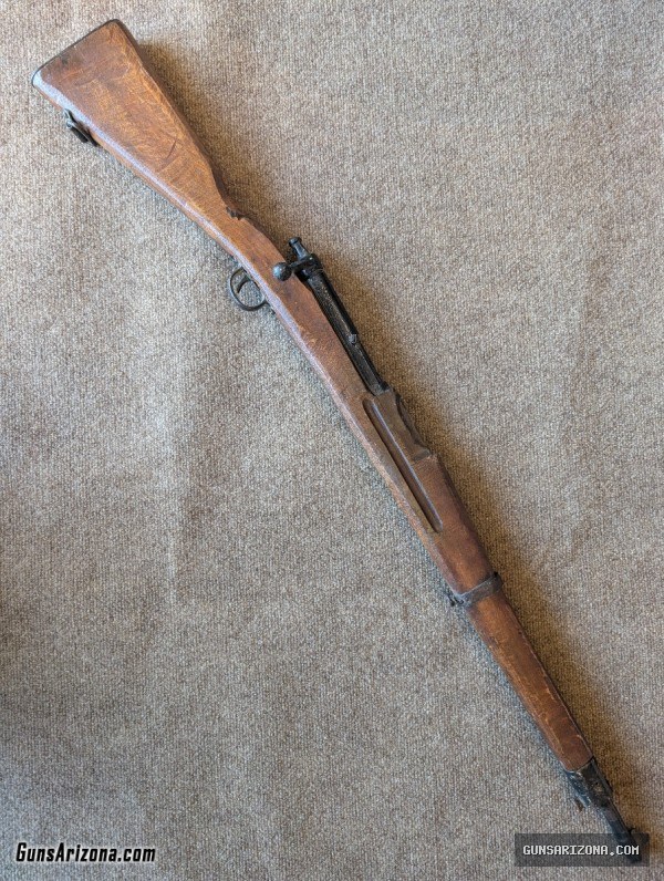 Vintage Bolt-Action Toy Training Rifle – Antique WWI/WWII Style Wood & Metal Prop