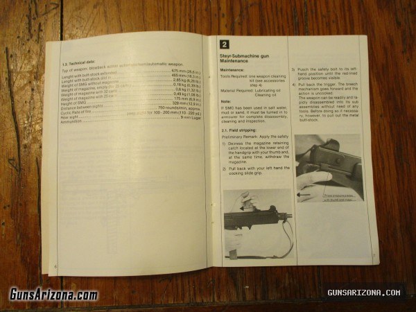 MP 81 Sub Gun Manual Steyr Daimler Puch AG