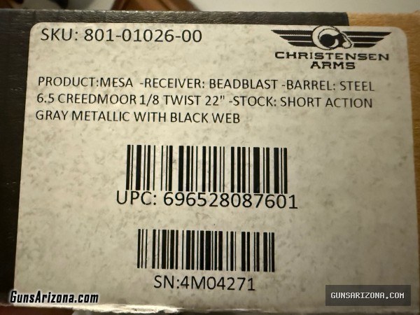 Christensen Arms Mesa Titanium Edition 6.5 Creedmoor