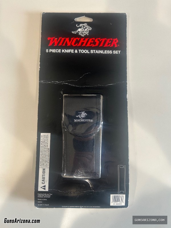 Winchester 5 piece knife and tool stainless set