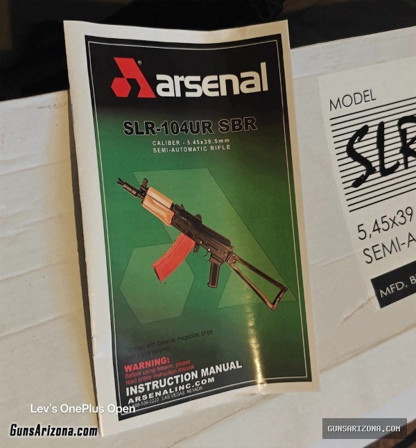 NIB condition Arsenal SLR-104UR factory SBR