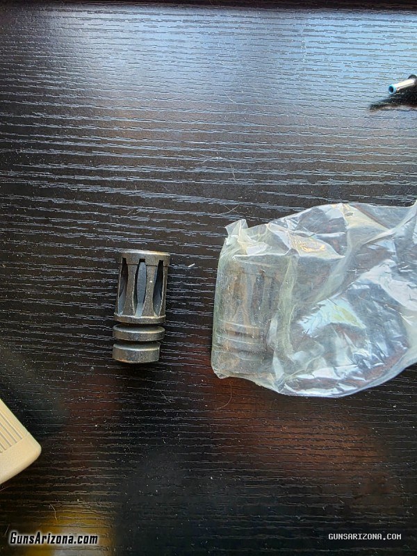 Strike rubberized Ar 15 grip, magpul grips, brownells grips muzzle device