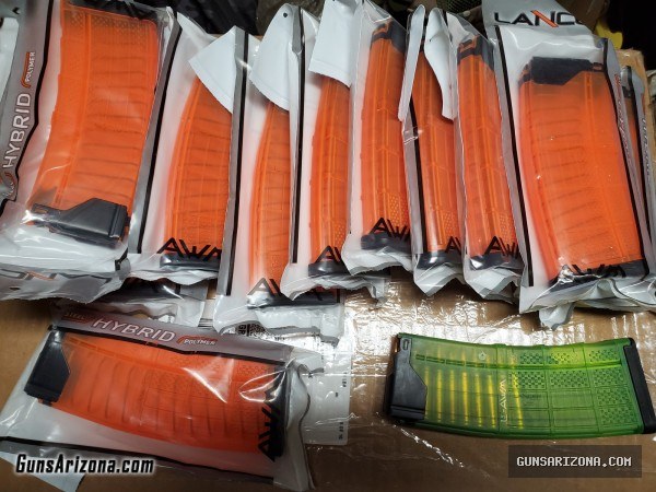 New Lancer Clear and Orange 5.56 .223 300blk 7.62 magazines mags 30rd