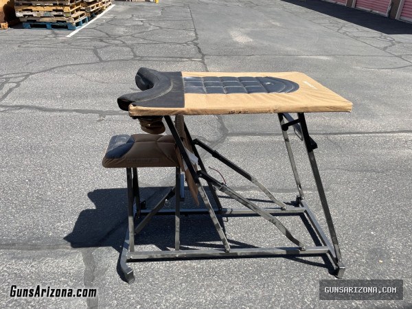 Used Cabela sit down, shooting bench collapsible like now