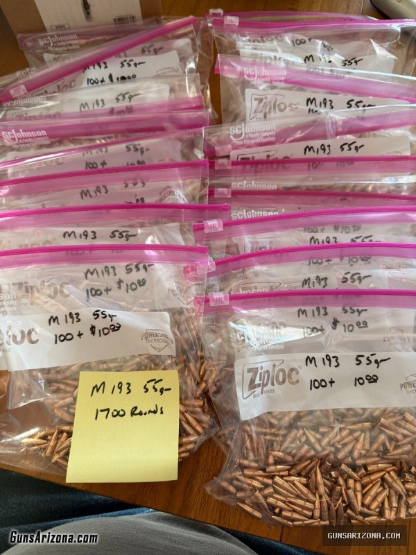 M193 55 gr 223 projectiles