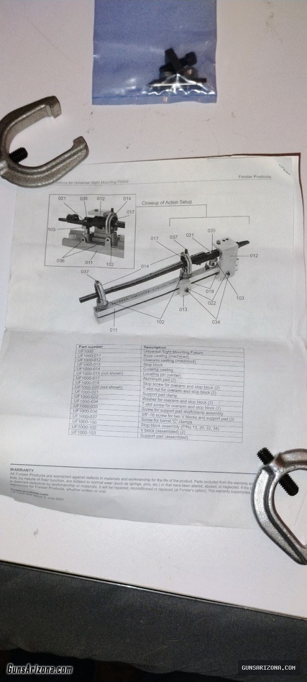 Forster Universal Sight Mounting Fixture