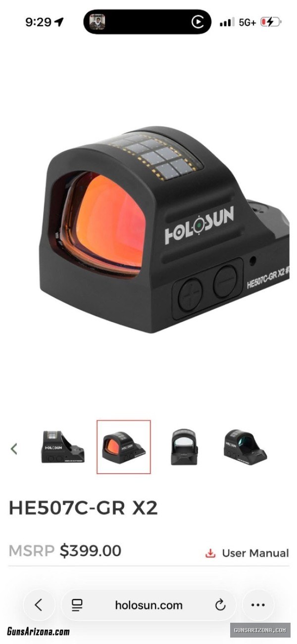 Holosun sight and light pair