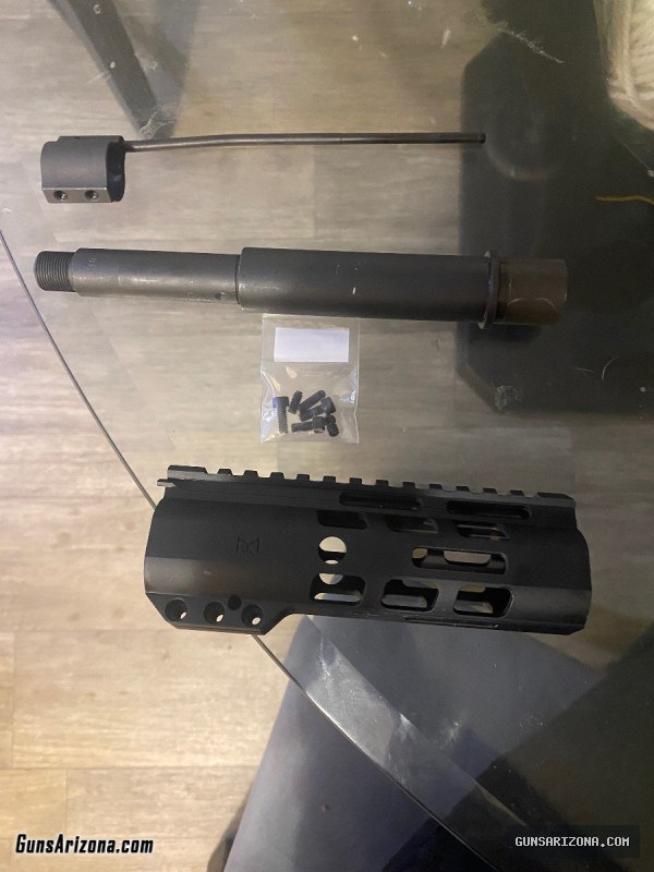 7” 300 blackout barrel w gas block and hand guard