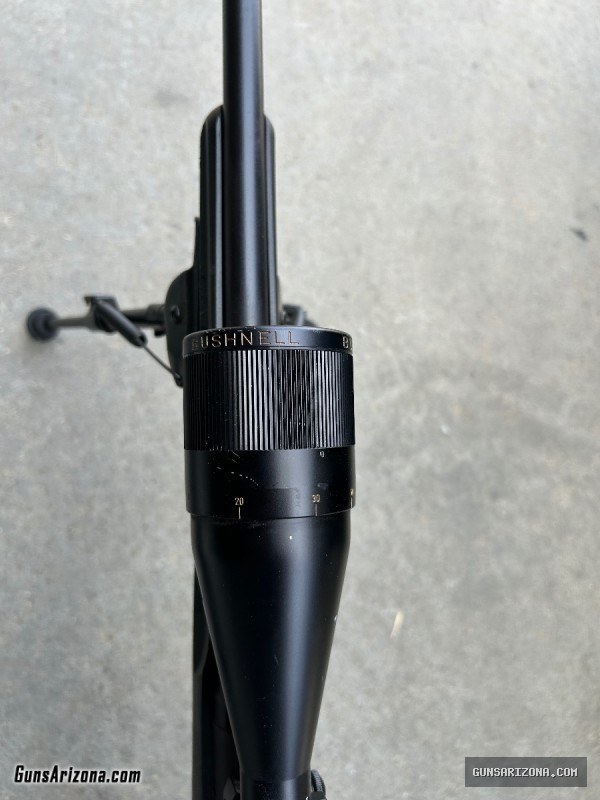 Savage axis .308 bushell scope, bipod, case, ammo pouch