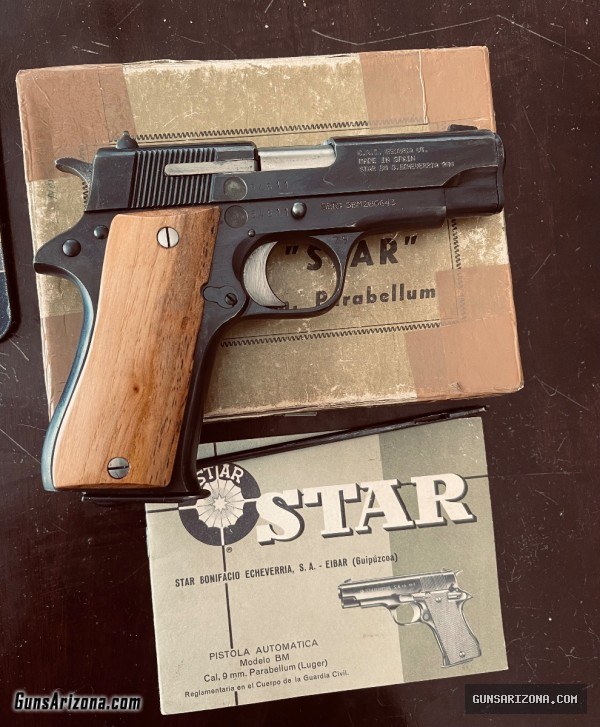 STAR BM 9MM MADE IN SPAIN, IN BOX WITH EXTRAS