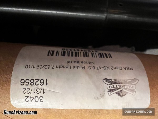 8.5" PSA 7.62x39 AR-15 Barrel