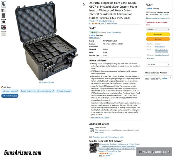25 magazine pistol case - Glock/2011/Sig