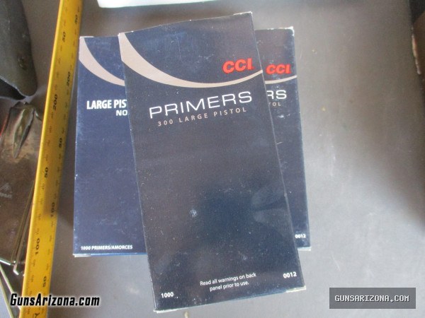 RELOADING: CCI Large Pistol Primers, #300, 1000 count per box