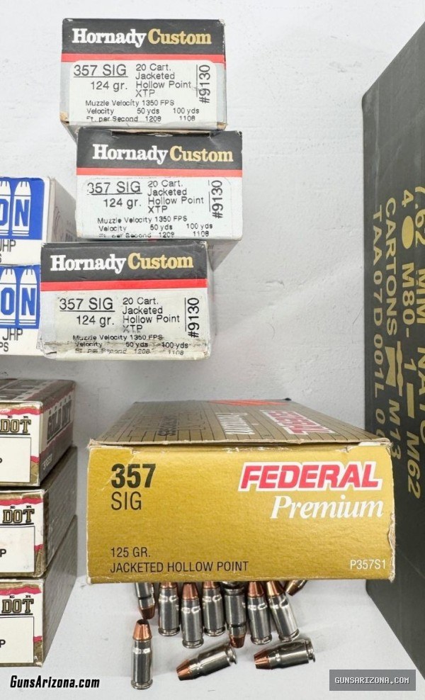 1566 BULK LOT OF .357 SIG AMMO - FACTORY LOADS ammo